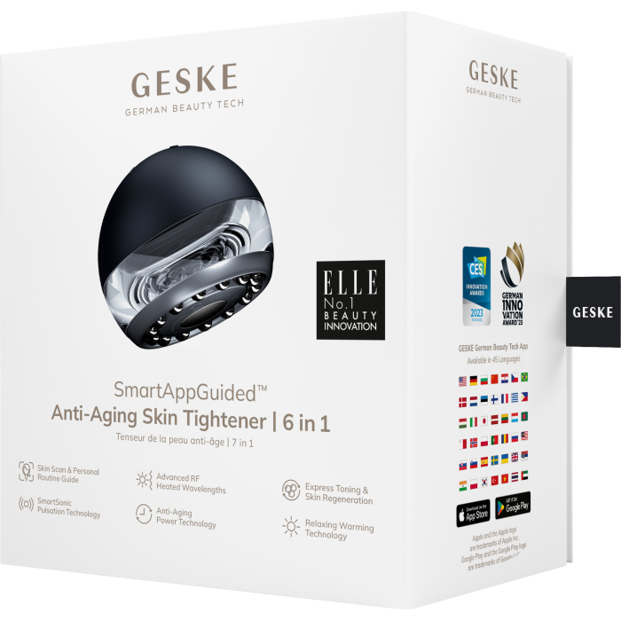 Массажер для подтяжки кожи лица GESKE Anti-aging Skin Tightener 6в1 black