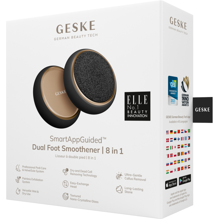 Набор для ухода за стопами GESKE Dual Foot Smoothener 8в1 gray