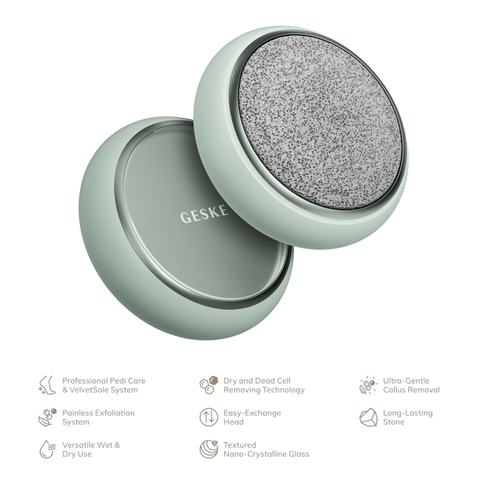 Набор для ухода за стопами GESKE Dual Foot Smoothener 8в1 green