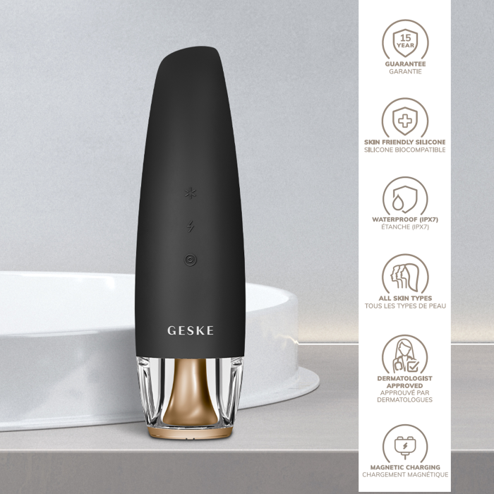 Антивозрастной LED-излучатель для восстановления кожи лица GESKE Anti-Aging Skin Renewer 9в1 gray