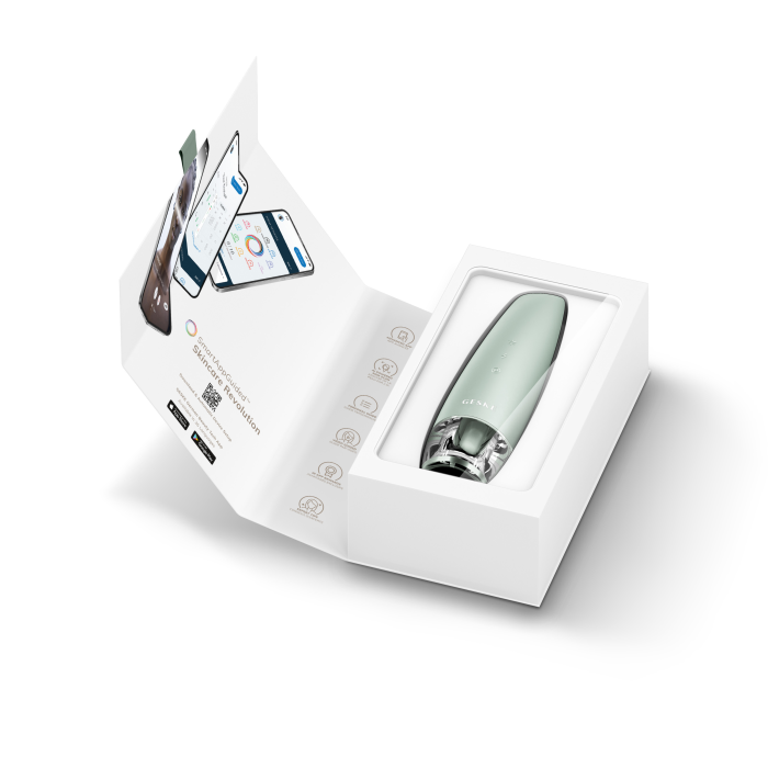 Антивозрастной LED-излучатель для восстановления кожи лица GESKE Anti-Aging Skin Renewer 9в1 green