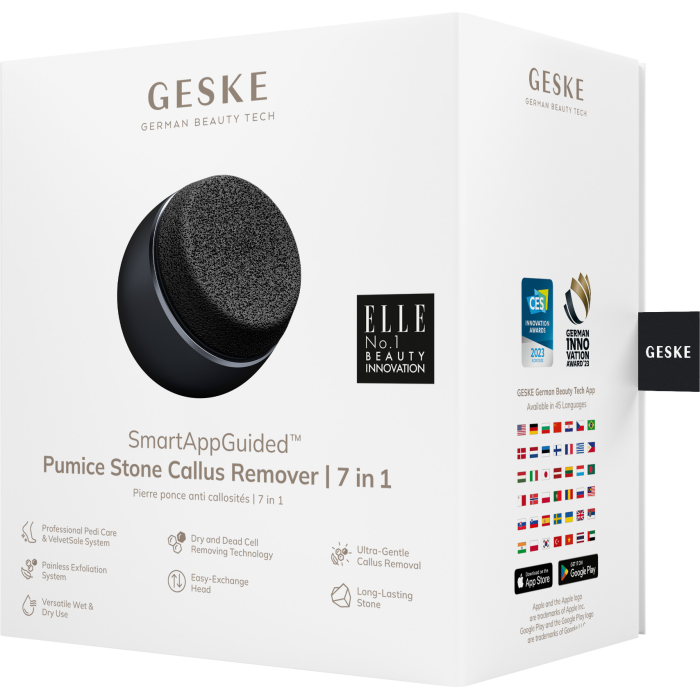 Набор для ухода за стопами GESKE Pumice Stone Callus Remover 7в1 black