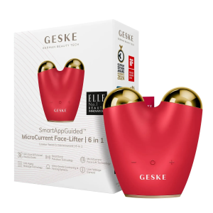 Мікрострумовий підтягувач шкіри обличчя GESKE MicroCurrent Face-Lifter 6в1 red