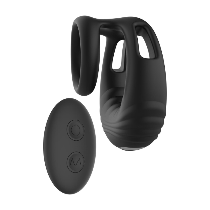 Ерекційне віброкільце Dreamtoys Ramrod з пультом, чорне