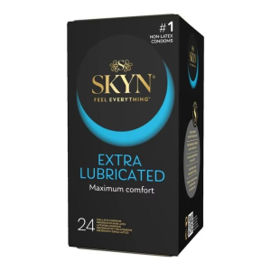Безлатексні преміум-презервативи SKYN Extra Lubricated 24 шт, на 40 % більше змазки