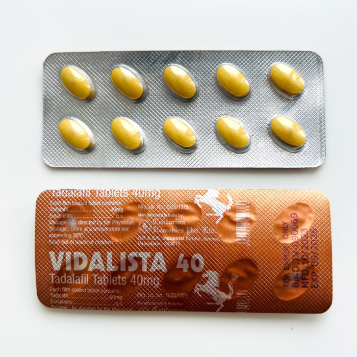 Збудливі таблетки Vidalista 40 для чоловіків (ціна за 1 блістер, 10 табл.)