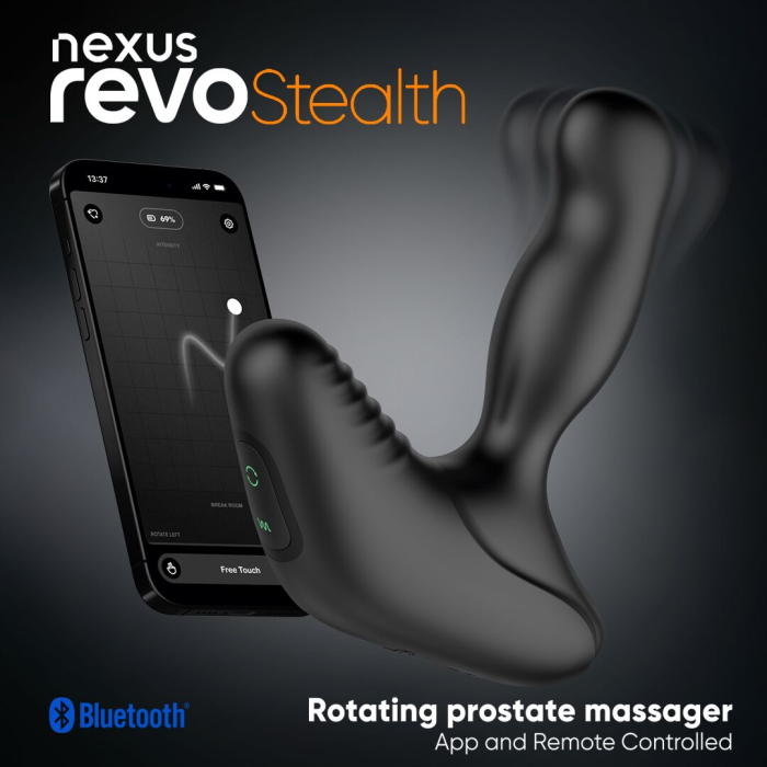 Смарт-масажер простати Nexus Revo Stealth with APP, вібрація+ротація, пульт ДУ, до 10 годин роботи