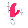Вібратор-кролик Fun Factory MISS BI pink/white, 2 незалежні мотори, діаметр 4,2 см