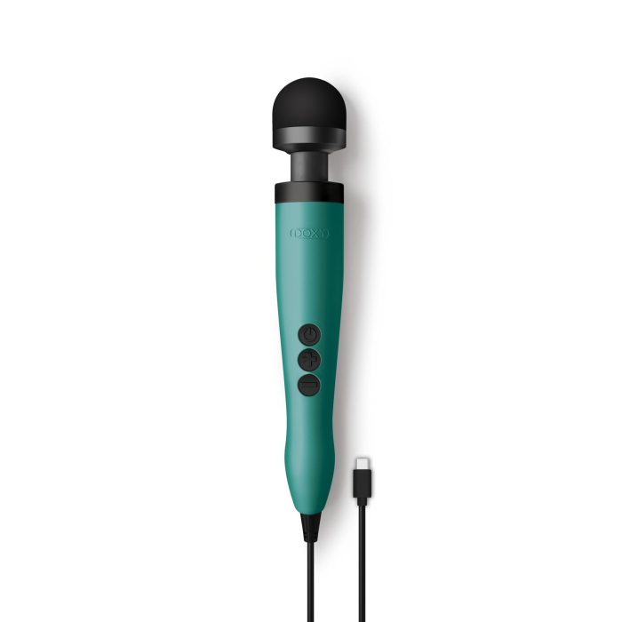 Вібромасажер DOXY3 USB-C Massager TURQUOISE, кабель USB-C, регульована інтенсивність, компактний
