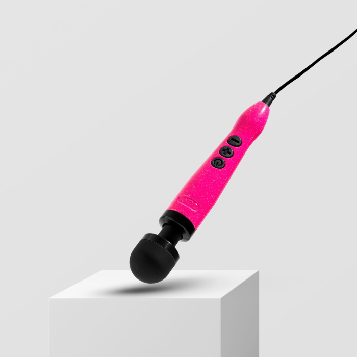 Вібромасажер DOXY Die Cast 3 Hot Pink, дуже потужний, живлення 220В, металевий корпус