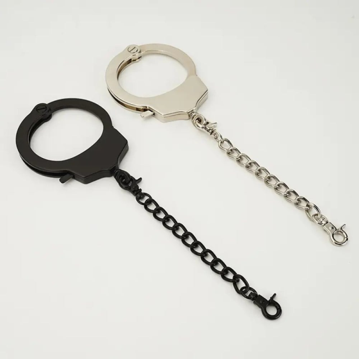 Наручник з ланцюжком та карабіном Roomfun з ключиком, чорний