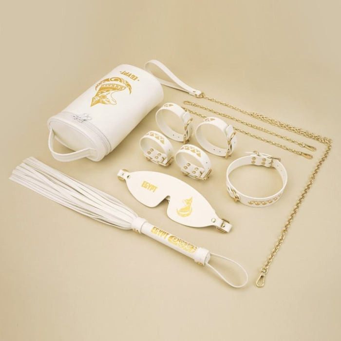 Набір БДСМ Roomfun Egyptian Cat Bondage Kit 9 предметів, білий