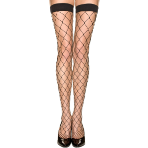 Панчохи у велику сітку Music Legs, чорні, One Size