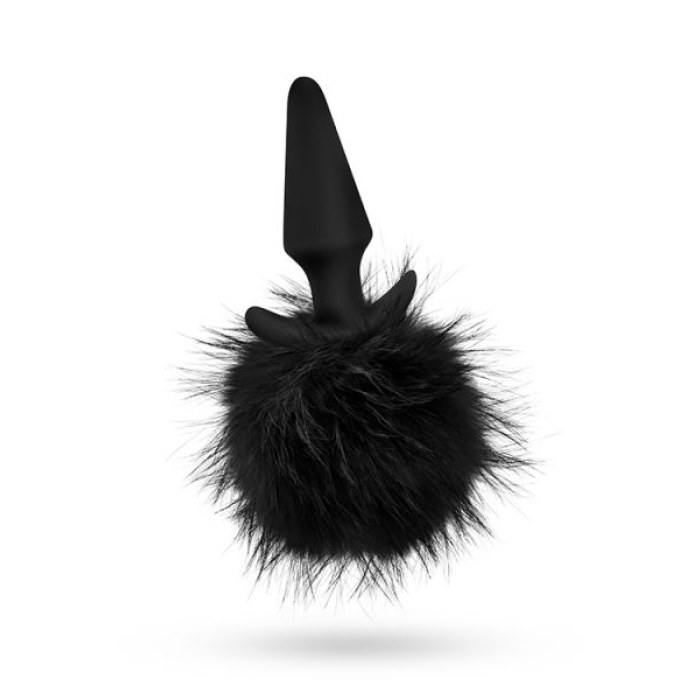 Анальна пробка з помпоном POM PLUGS BLACK