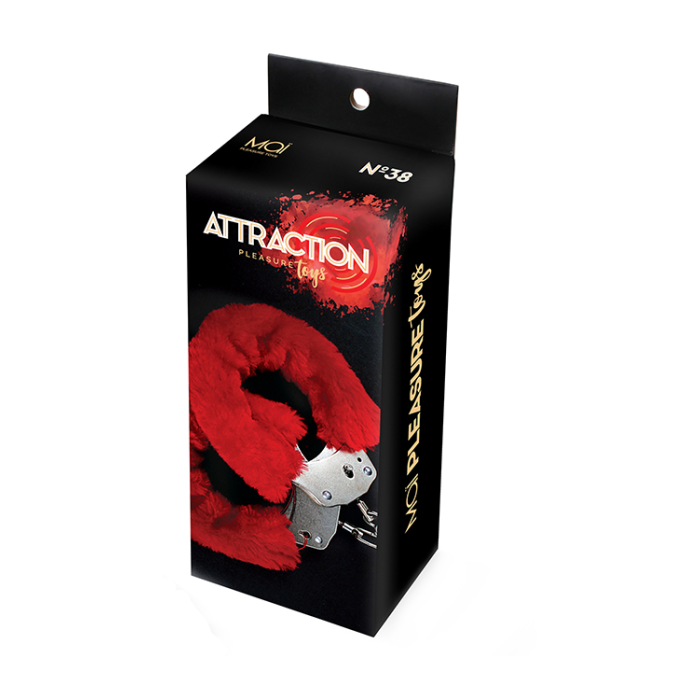 Наручники з хутром MAI No.38 METAL FURRY HANDCUFFS RED