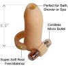 Насадка для пенісу Pipedream Real Feel Penis Enhancer з віброкулею, бежева