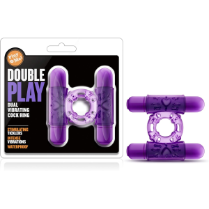 Ерекційне віброкільце Blush DOUBLE PLAY фіолетове