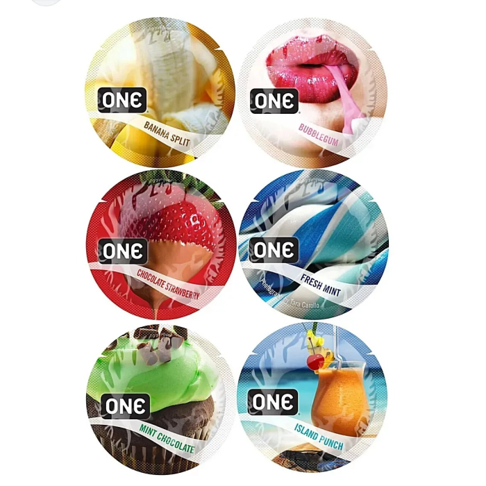 Презерватив оральний One Flavor Waves Fresh Mint зі смаком м'яти, що освіжає ( ціна за 1 шт.)