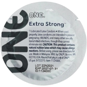 Презерватив класичний латексний One Extra Strong із потовщеними стінками, 1 шт.