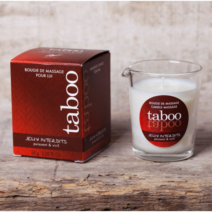 Масажна свічка Ruf Taboo Jeux Interdits з ароматом дикого лишайника, 60 гр