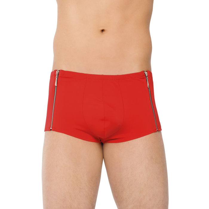 Труси-шорти із двома декоративними блискавками Soft Line Shorts 4500 червоні, M