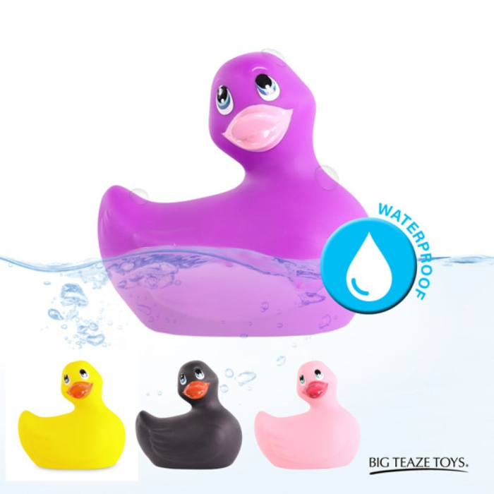 Качечка вібратор для стимуляції клітора Big Teaze Toys Rub My Duckie фіолетовий