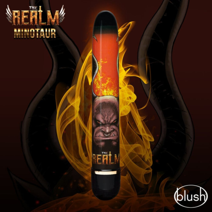 Вібратор Дамський пальчик Blush The Realm Minotaur чорно-помаранчевий