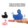 Вібратор качка для кліторальної стимуляції Big Teaze Toys Rub My Duckie синя у сердечках