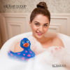 Вібратор качка для кліторальної стимуляції Big Teaze Toys Rub My Duckie синя у сердечках