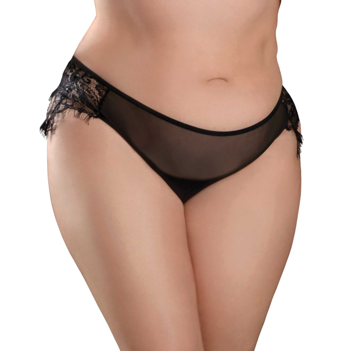 Вібратор в трусики Pipedream Hookup Panties Remote Princess зі знімною віброкулею, чорний, S-L
