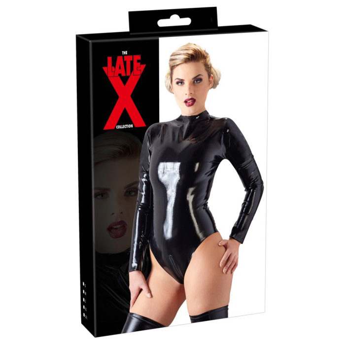 Боді латексне LateX з блискавкою та відкритим доступом, чорне, XL