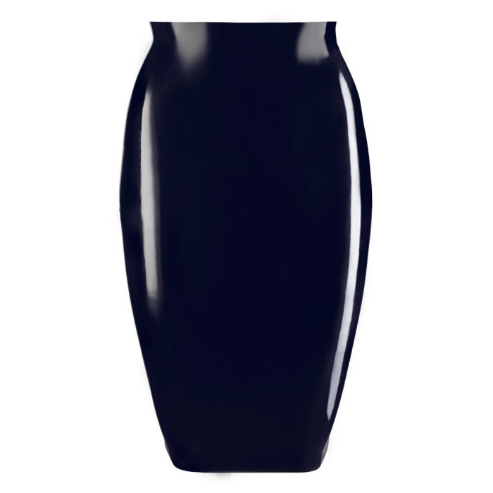 Спідниця з латексу до колін LateX ROK midi чорна, L