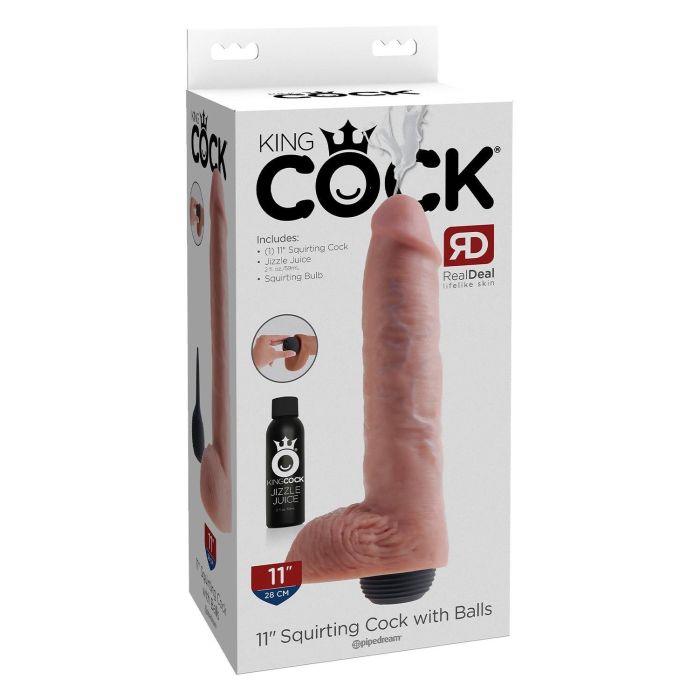Фалоімітатор з еякуляцією Pipedream King Cock реалістичний, бежевий