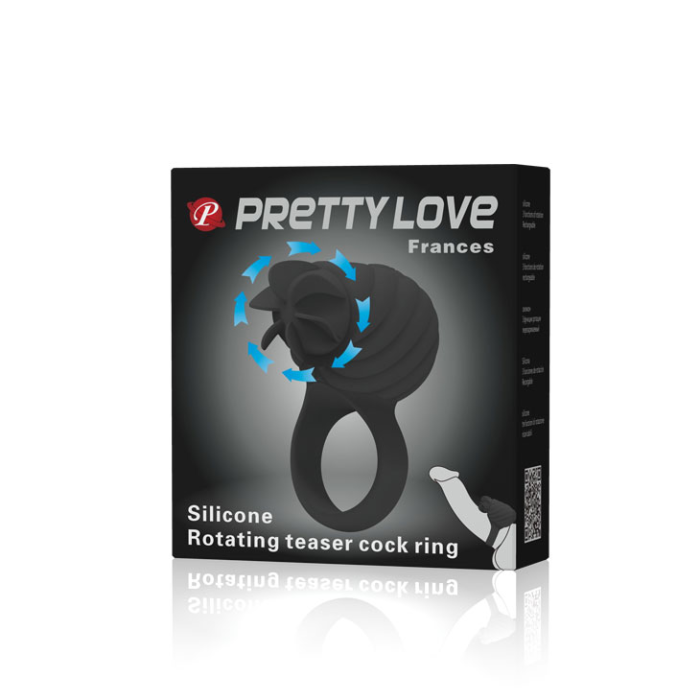 Ерекційне кільце з ротацією Pretty Love Frances чорне