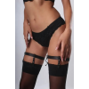 Підв'язки для панчохи шкіряні Candy Hero S10 чорні, S/M (44-46 р)