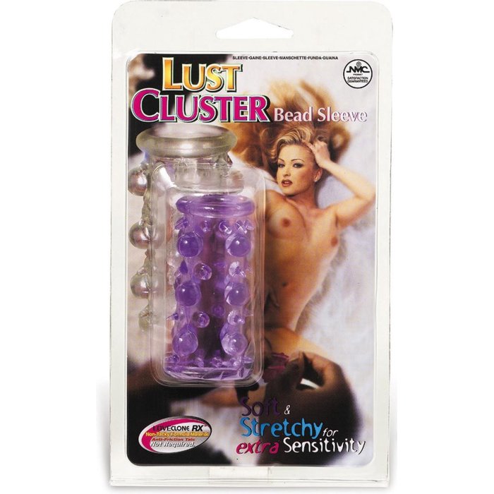 Насадка на пеніс рельєфна NMC Lust Cluster з відкритою головкою, фіолетова