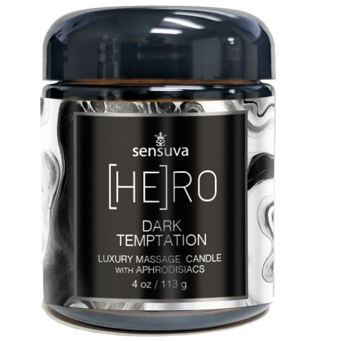 Масажна свічка Sensuva [HE]RO Dark Temptation Massage Oil Candle 113г