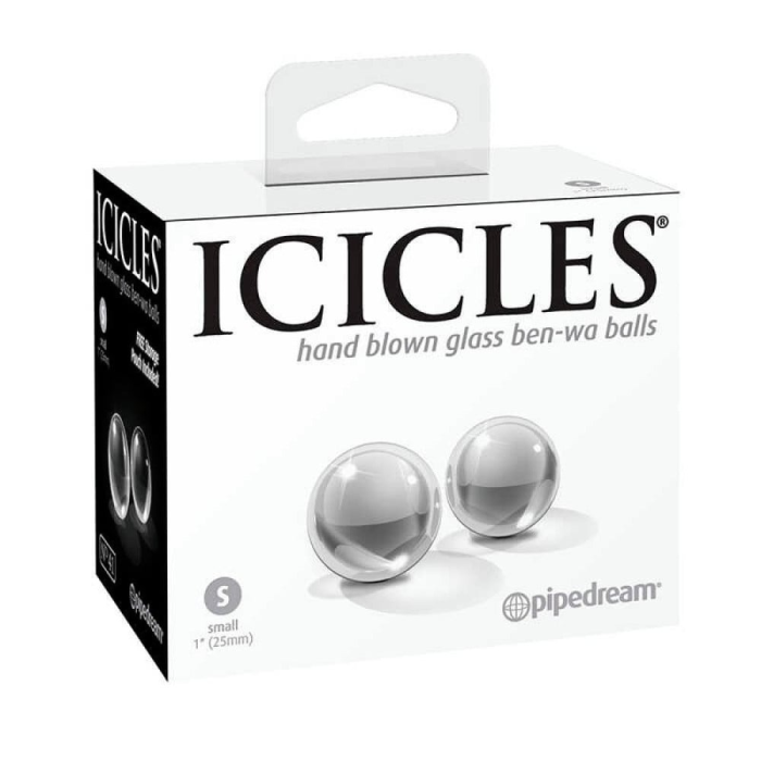 Вагінальні кульки Pipedream Icicles скляні, 25 мм