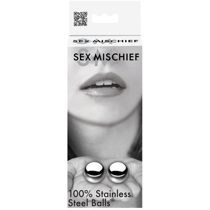 Вагінальні кульки із сталі Sex & Mischief Steel Balls срібні, 2.5 см