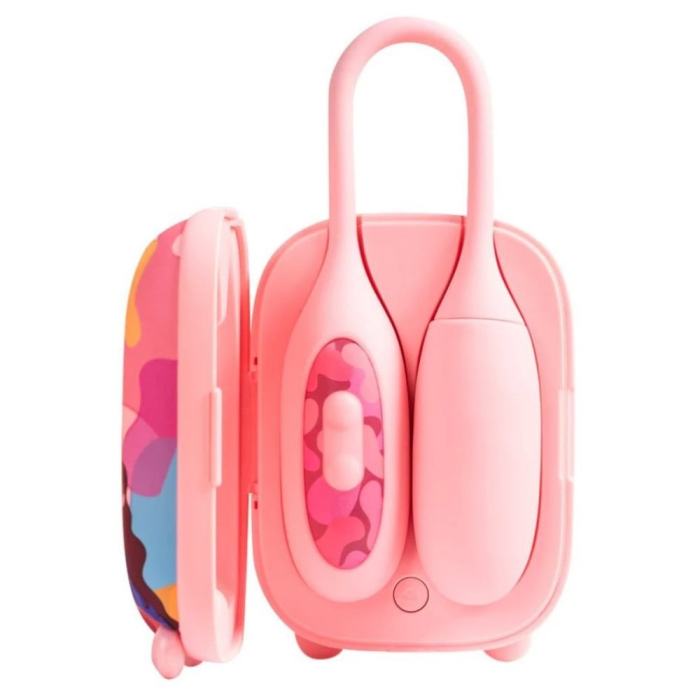 Віброяйце та вакуумний стимулятор для клітора 2в1 BeYourLover Magic Suitcase в зарядному кейсі, рожевий