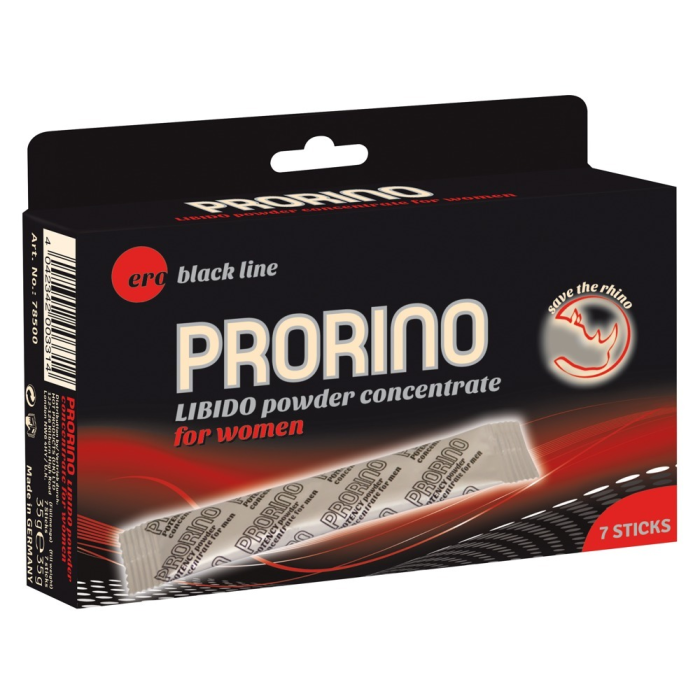 Порошок для підвищення лібідо HOT ERO PRORINO Black Line Libido в пачці 7 стиків (ціна за 1 стик)