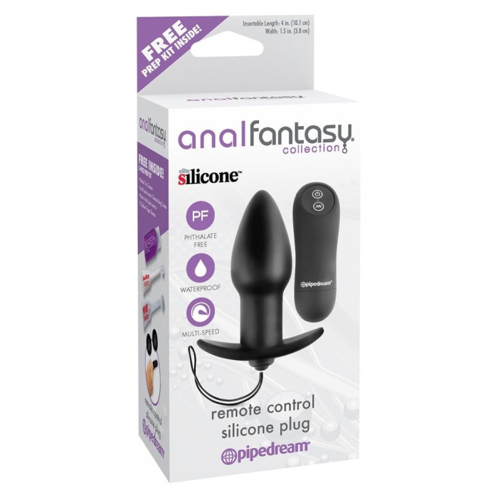 Анальний плаг Pipedream ANAL FANTASY з пультом керування, чорний