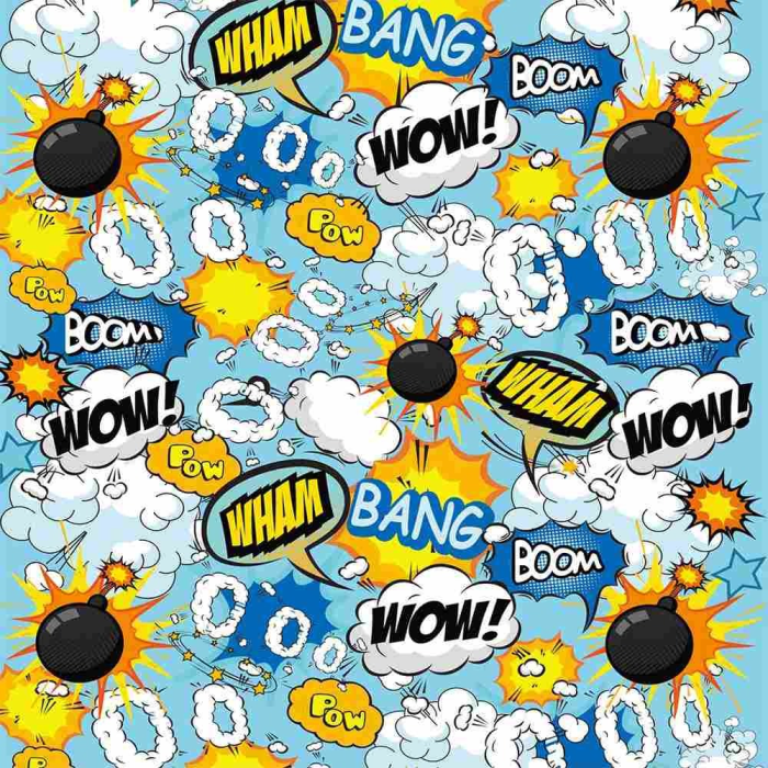 Класичний вібратор Global Novelties Prints Charming Pop Tease з яскравим принтом, блакитний