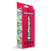 Класичний вібратор Global Novelties Prints Charming Pop Tease з яскравим принтом, блакитний