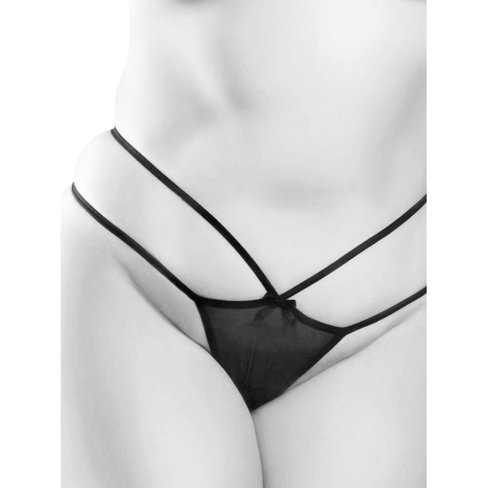 Набір для прелюдії Pipedream Hookup Panties трусики (XL-XXL) та іграшки з кулею, 5 предметів, чорний