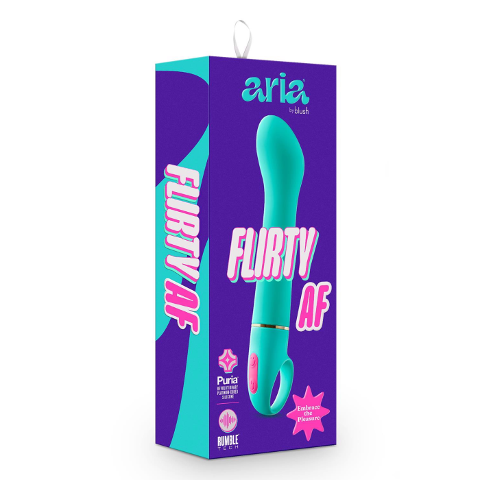 Вібратор Aria By Blush Flirty AF для точки G, зелений