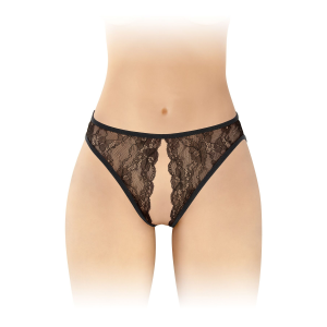 Трусики з відкритим доступом Fashion Secret Victoria Black, мереживо