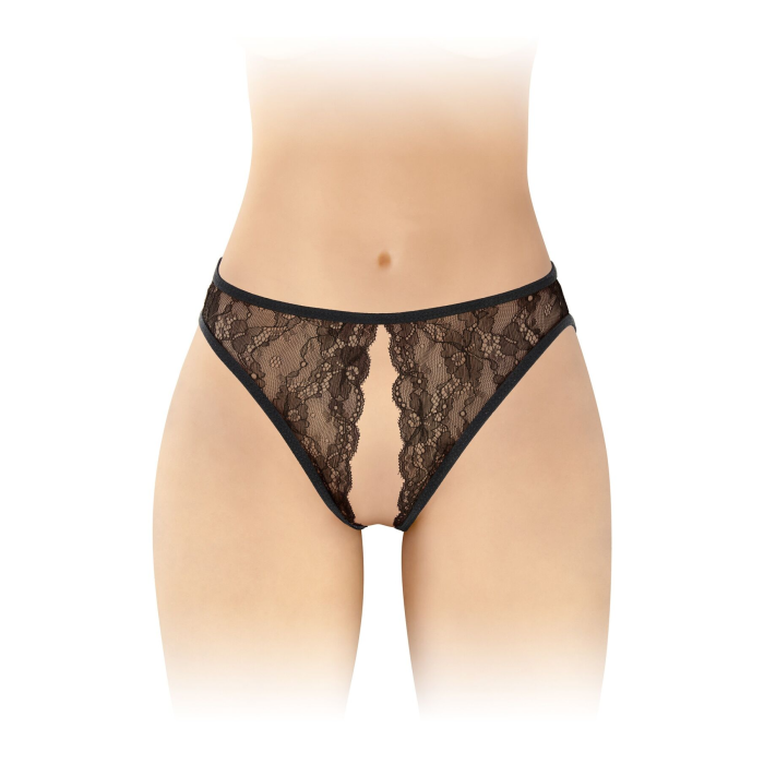 Трусики з відкритим доступом Fashion Secret Victoria Black, мереживо
