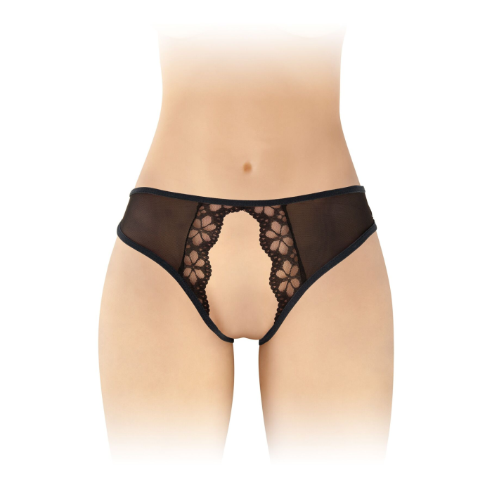 Трусики з відкритим доступом Fashion Secret Ambre Black, сітка