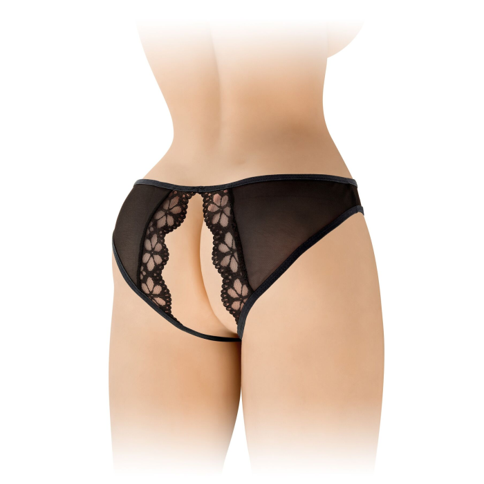 Трусики з відкритим доступом Fashion Secret Ambre Black, сітка